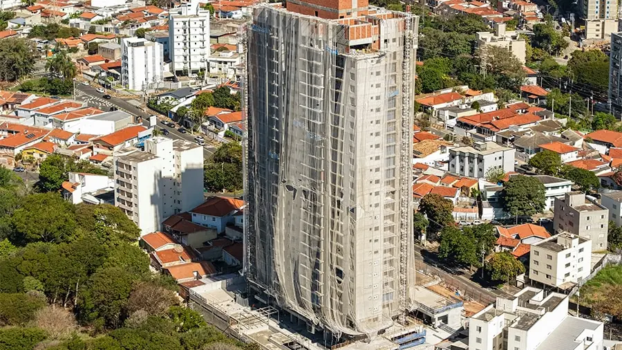 Obra do Tay Vanguard em agosto de 2026, vista aérea